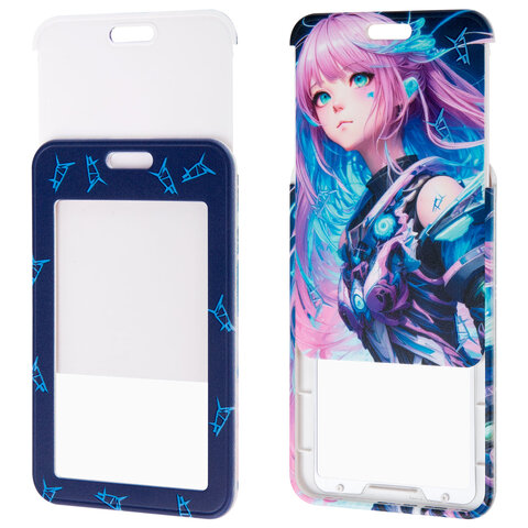 Бейдж вертикальный с 3D-печатью "Аниме" (85х54 мм), с рулеткой, СЛАЙДЕР, FUNSTER (ФАНСТЕР), 238840 - фото 4