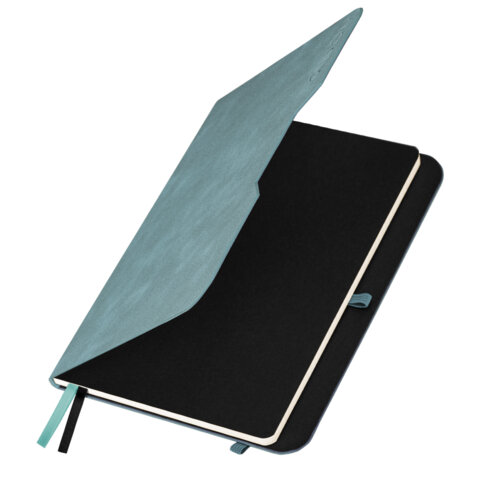 Ежедневник датированный 2026, А5, 151х213 мм, BRAUBERG "Note", под кожу, держатель для ручки, серо-голубой, 117520 - фото 3