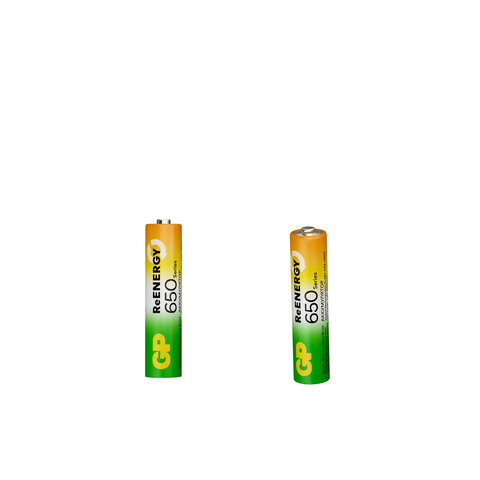 Батарейки аккумуляторные GP ReEnergy Ni-Mh мизинчиковые КОМПЛЕКТ 2 шт., ААА (HR03), 650 mAh, 65AAAHCRGY, 65AAAHCRGY-2CRC - фото 3