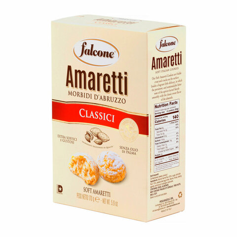 Печенье сдобное FALCONE "Amaretti" мягкое классическое, 170 г, ИТАЛИЯ, MC-00013544 - фото 1