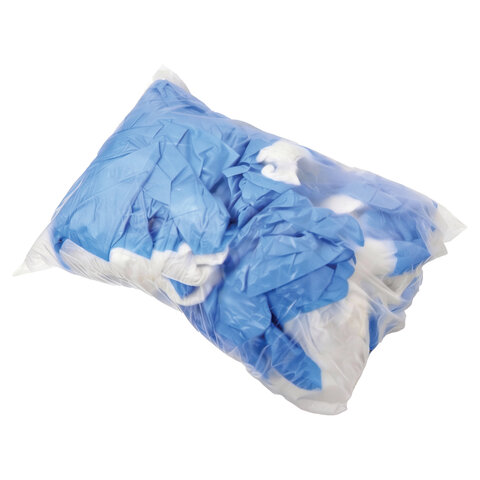 Бахилы двойные, КОМПЛЕКТ 100 шт. (50 пар), СУПЕР ЭКСТРА, 39х14 см, двойная резинка, 54 мкм, 5,1 г, ELEGREEN, ПНД-8/19/2р-Б-С - фото 4