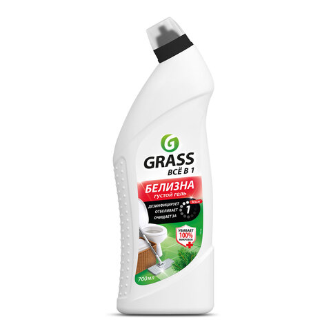 Средство для отбеливания, дезинфекции и уборки 700 мл GRASS БЕЛИЗНА, гель, 126120 - фото 1