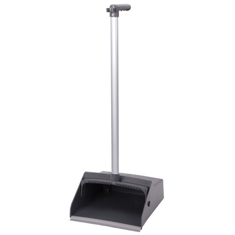 Совок для мусора + щетка, рукоятки 80 см, "БОЛЬШОЙ", для улицы, цеха, офиса, серый, LAIMA PROFESSIONAL, 606663 - фото 6