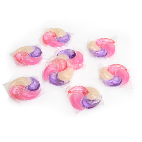 Капсулы для стирки большие концентрат 4 в 1, с кондиционером, "Магия сакуры", 60 шт., LAIMA, 608877 - фото 3