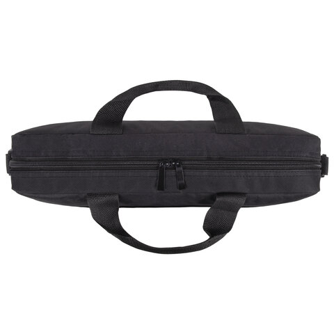 Сумка портфель BRAUBERG PRACTICAL с отделением для ноутбука 15,6", Grey line, черная, 29х40х7 см, 272604 - фото 10