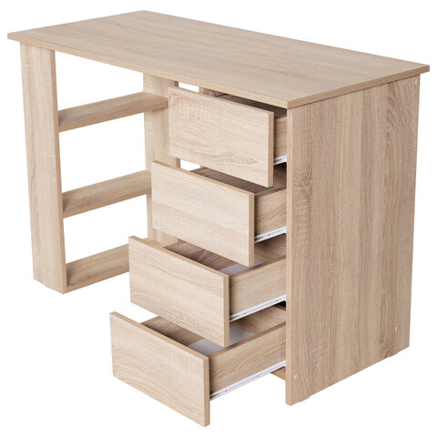 Стол письменный/компьютерный BRABIX "Scandi CD-016", 1100х500х750 мм, 4 ящика, дуб сонома, 641892, ЦБ013707-2 - фото 12
