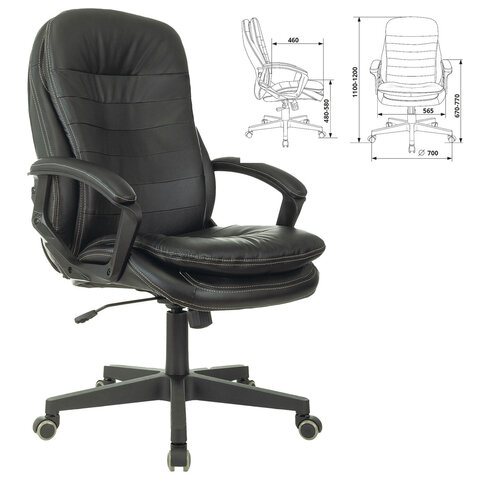 Кресло офисное BRABIX PREMIUM "Omega EX-589", экокожа, черное, 532094 - фото 2