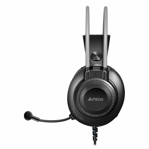 Наушники с микрофоном (гарнитура) A4TECH Fstyler FH200I, проводные, 1.8 м, 3.5 jack, серые, 1431335 - фото 2