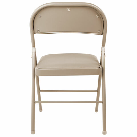 Стулья складные BRABIX "Golf Plus CF-003" КОМФОРТ, КОМПЛЕКТ 4шт., бежевый каркас, кожзам бежевый, 533033 - фото 5