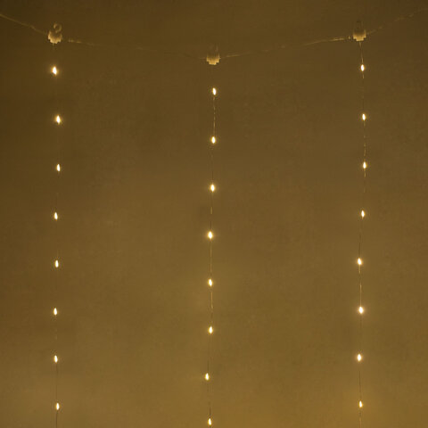 Электрогирлянда-занавес комнатная вид: "Штора", 3х3 м, 300 LED, тёплый белый, USB, ЗОЛОТАЯ СКАЗКА, 592556 - фото 8
