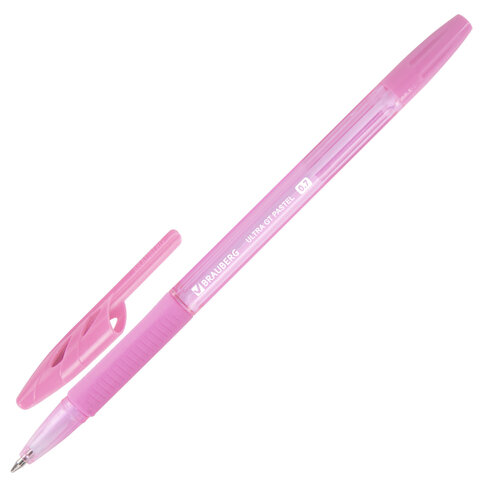 Ручки шариковые с грипом BRAUBERG "ULTRA GT PASTEL", НАБОР 4 ШТУКИ, СИНИЕ, узел 0,7 мм, линия 0,35 мм, 144533 - фото 7