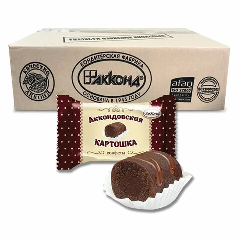 Конфеты неглазированные АККОНД "Аккондовская картошка" с кремовой начинкой какао, 2 кг - фото 2