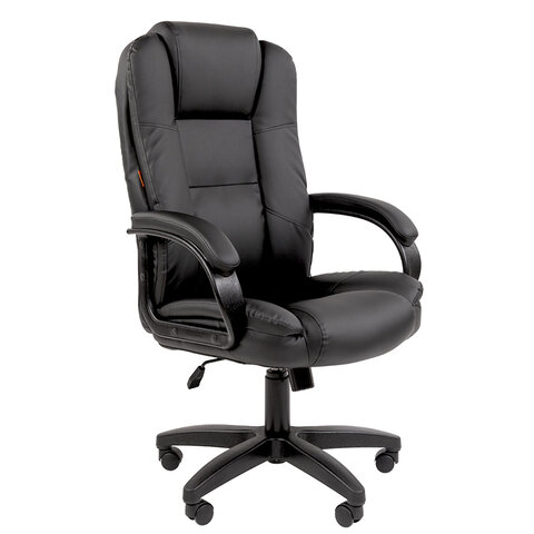 Кресло офисное Chairman CH 600 LT, экокожа, черное, 7158667 - фото 1