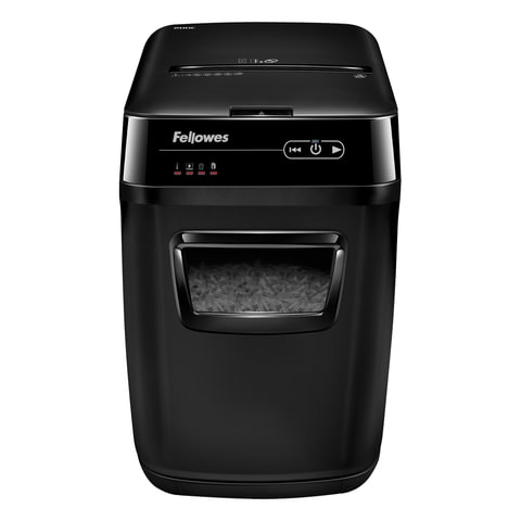 Уничтожитель (шредер) FELLOWES AUTOMAX 200C, 4 уровень секретности, фрагменты 4х38 мм, 200 листов, корзина 32 литра, FS-465, FS-46536 - фото 1
