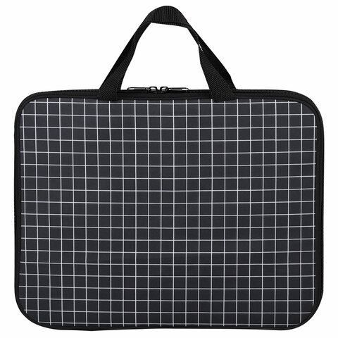 Папка на молнии с ручками BRAUBERG А4, 1 отделение, полиэстер, 20 мм, "Checkered", 272173 - фото 1