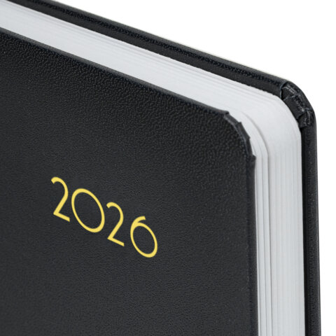 Ежедневник датированный 2026, А5, 138x213 мм, BRAUBERG "Select", балакрон, черный, 117086 - фото 3
