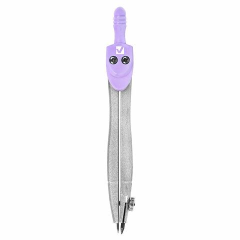Готовальня BRAUBERG SCHOOL KIT, 11 предметов, циркуль 115 мм, циркуль 125 мм, чертежные принадлежности, лавандовый цвет, 210714 - фото 9