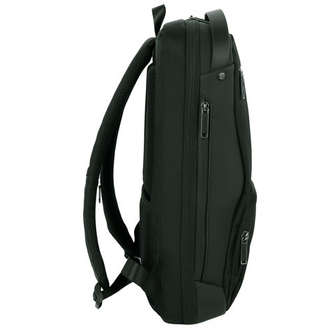 Рюкзак HEIKKI HIGH TECH (ХЕЙКИ) с отделением для ноутбука, USB-порт, черный, 46x30x10 см, 272588 - фото 4