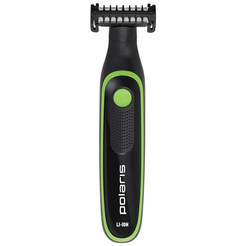 Триммер для бороды POLARIS PHC 0303RB, 3 насадки, длина 0.2-5 мм, беспроводной, черный, 45802 - фото 1