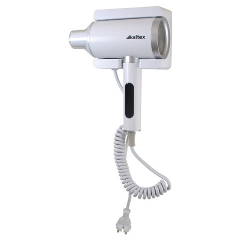 Фен для волос настенный KSITEX F-2000W JET, 2000 Вт, пластик 2 скорости, 2 температурных режима, белый - фото 1