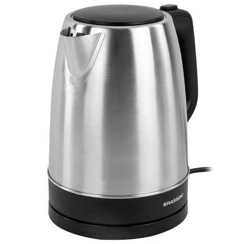 Чайник BRASSON (БРАССОН) KT-040, 1,7 л, 2200 Вт, индикатор уровня воды, сталь, черный, 455192 - фото 2