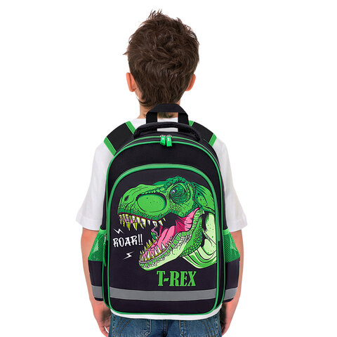 Рюкзак ПИФАГОР SCHOOL, 1 отделение, 3 кармана, "Dino roar", 38x28х14 см, 272080 - фото 7