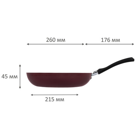 Сковорода 26 см, антипригарное покрытие, длинная ручка, SCOVO "Expert", СЭ-024 - фото 9