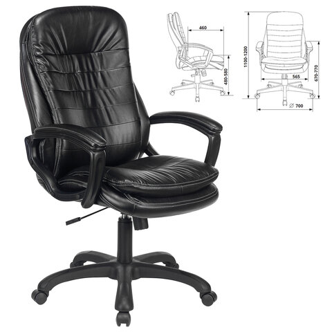 Кресло офисное BRABIX PREMIUM "Omega EX-589", экокожа, черное, 532094 - фото 2