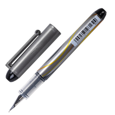 Ручка перьевая PILOT V-Pen, ЧЕРНАЯ, корпус серый, линия письма 0,58 мм, SVP-4M B - фото 6