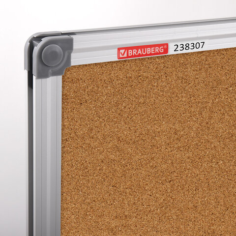 Доска пробковая для объявлений 45х60 см, алюминиевая рамка, BRAUBERG Extra, 238307 - фото 5
