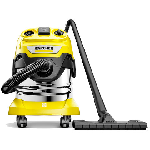 Пылесос хозяйственный KARCHER WD 4 PS, мусоросборник 20 л, мощность 1000 Вт, желтый, 1.628-290.0 - фото 1
