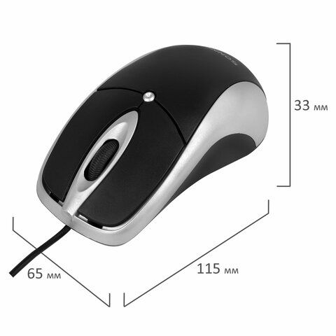 Набор проводной SONNEN KB-S110, USB, клавиатура 113 клавиш, мышь 3 кнопки, 1000 dpi, черный/серебристый, 513854 - фото 15