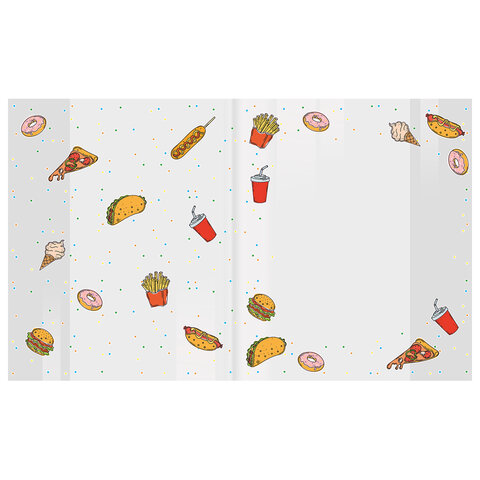 Обложки "FOOD" для тетрадей и дневников, КОМПЛЕКТ 10 шт., ПЛОТНЫЕ, 210х350 мм, 110 мкм, FUNSTER (ФАНСТЕР), 274083 - фото 1