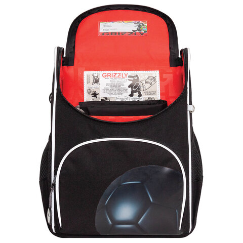 Ранец GRIZZLY анатомическая спинка, с мешком для обуви, для мальчиков, BALL, 33х25х13 см, RAm-485-5/1 - фото 4