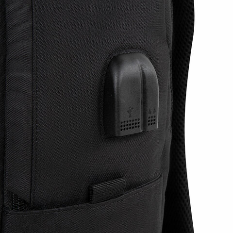 Рюкзак HEIKKI ACTIVE (ХЕЙКИ) универсальный, отделение для ноутбука, USB-порт, черный, 44х31х14 см, 272560 - фото 8