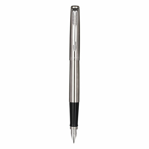 Набор PARKER "Jotter Stainless Steel GT": шариковая ручка синяя и перьевая ручка синяя, 2093258 - фото 3