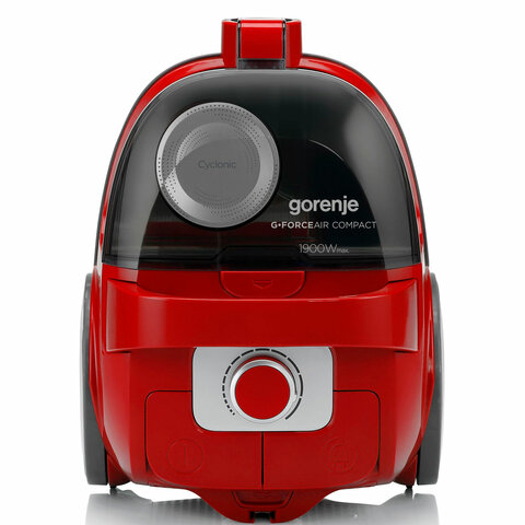 Пылесос GORENJE VC1901GACRCY с контейнером "циклон", 1900 Вт, мощность всасывания 300 Вт, красный - фото 2