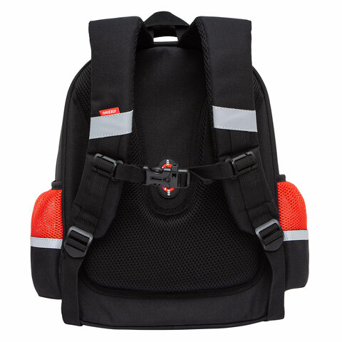 Ранец GRIZZLY анатомическая спинка, с бейджем, для мальчиков, RACER, 36х28х20 см, RAz-487-12/1 - фото 3