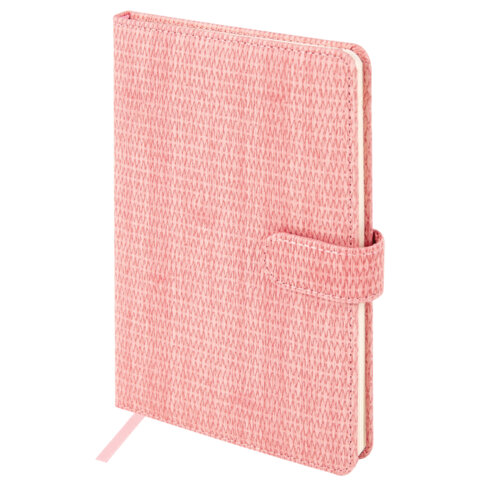 Еженедельник датированный 2026 А5 145х215 мм, BRAUBERG "Augustus", под кожу, розовый, 117163 - фото 1