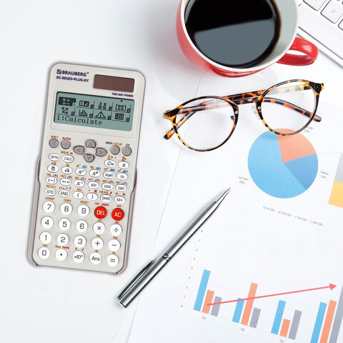 Калькулятор инженерный BRAUBERG SC-991ES-PLUS-GY (164х80 мм), 552 функции, 10+2 разряда, СЕРЫЙ, 272652 - фото 9