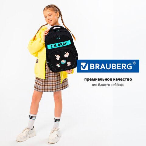 Рюкзак BRAUBERG MOTION, 2 отделения, 3 кармана, "Positive cats", 41х28х17 см, 273114 - фото 18