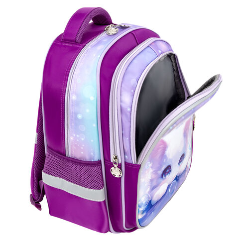 Рюкзак SNOOBAG (СНУБЭГ) FLOSSY, 2 отделения, 3 кармана, "Мечтатель", объемный дизайн, 40х28х18 см, 274441 - фото 6
