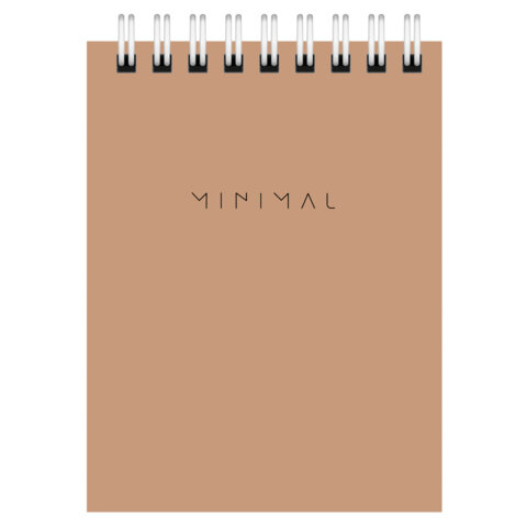 Блокнот МАЛЫЙ ФОРМАТ А7 75х105 мм, 40 л., гребень, картон, клетка, BRAUBERG "Minimal Classic", 116430 - фото 2