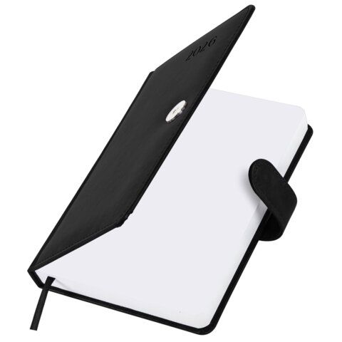 Ежедневник датированный 2026 А5 138x213 мм, BRAUBERG "Legend", под кожу, застежка, черный, 117070 - фото 4