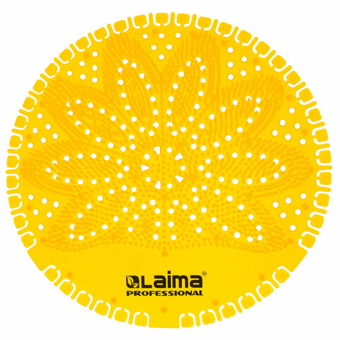 Дезодоратор коврик для писсуара желтый, аромат Лимон, LAIMA Professional, на 30 дней, 608898 - фото 1
