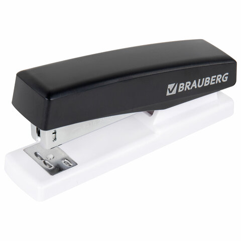 Степлер №24/6, 26/6 BRAUBERG "STYLE MAX", до 30 листов, черный, 272749 - фото 1