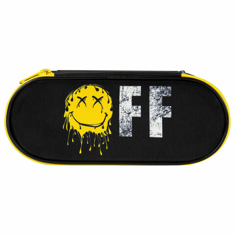 Пенал-футляр BRAUBERG, 1 отделение, органайзер, полиэстер, 22x9x5 см, "Smile OFF", 271587 - фото 3