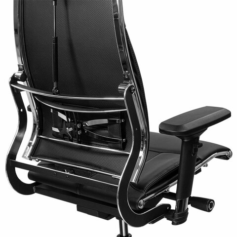 Кресло МЕТТА "YOGA" Y 2DM B2-10D, 2D-спинка, 3D-подголовник, 4D-подлокотники, экокожа, черное - фото 7