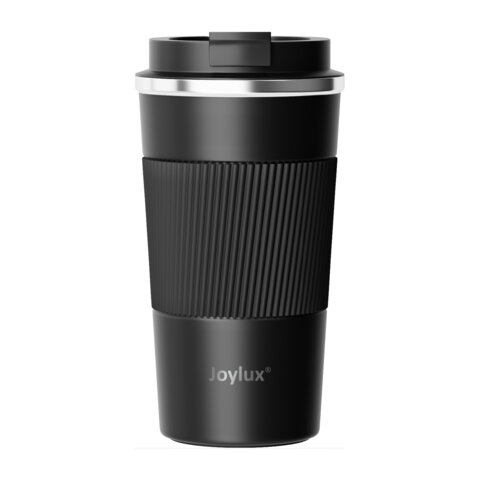 Термокружка 510 мл JOYLUX (ДЖОЙЛЮКС) EVERY DAY, нержавеющая сталь SUS304, силиконовый рукав, черный матовый, 700292 - фото 2