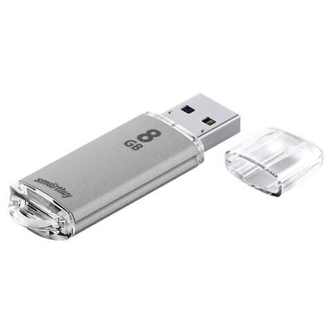 Флеш-память Smartbuy V-Cut, 8Gb, USB 2.0, сереб, SB8GBVC-S - фото 4